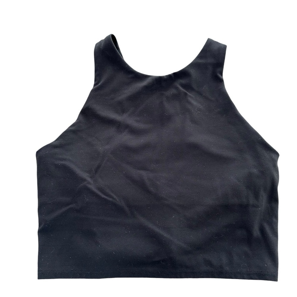 Athleta Womens XS Black High Neck Racerback Sports Bra Workout‎ Athletic